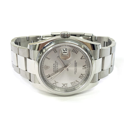 Rolex Datejust 36mm Silver Roman Dial 116200