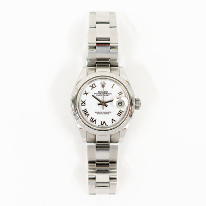 Rolex Datejust 28mm White Roman Dial 279160 (2019)