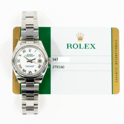 Rolex Datejust 28mm White Roman Dial 279160 (2019)