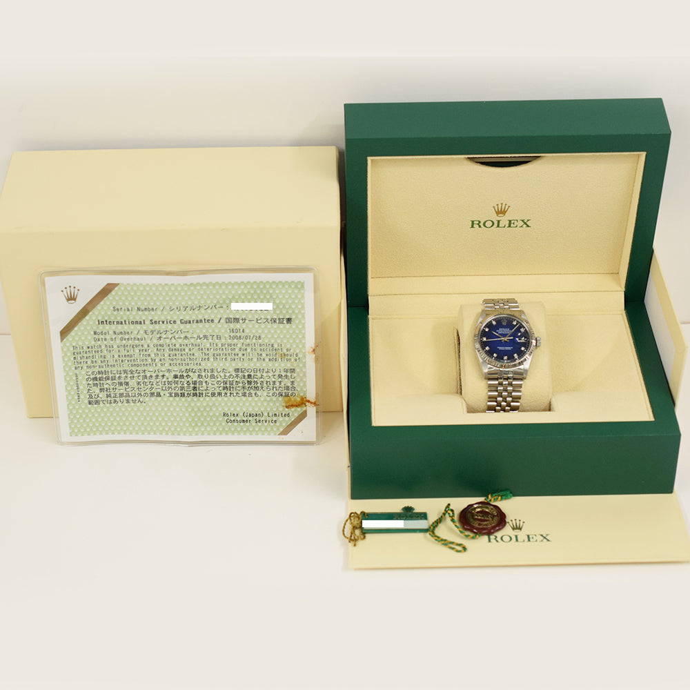 Rolex Datejust 36mm Blue Ombre Diamond Dial 16014G