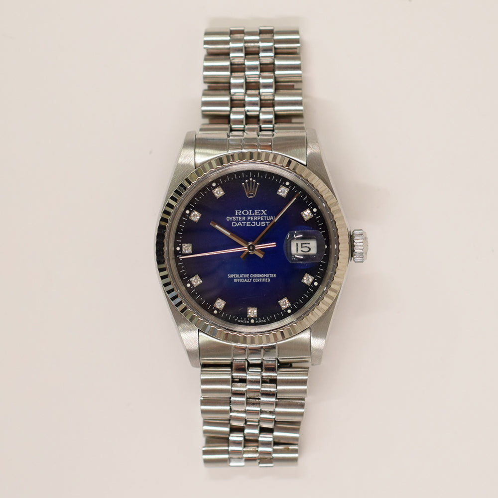 Rolex Datejust 36mm Blue Ombre Diamond Dial 16014G