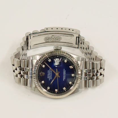 Rolex Datejust 36mm Blue Ombre Diamond Dial 16014G
