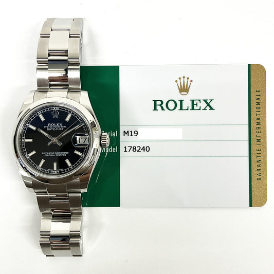 Rolex Datejust 31mm Black Dial 178240