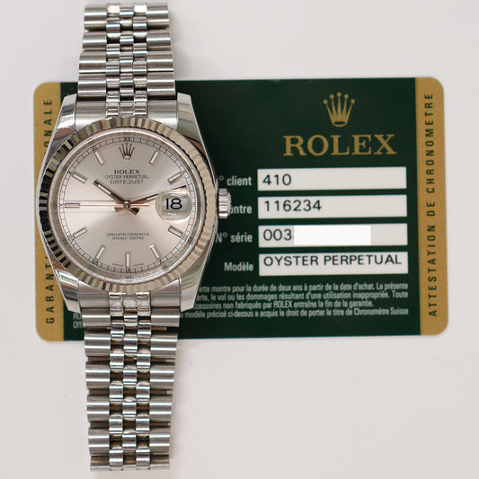 Rolex Datejust 36mm Silver Dial 116234 (2013)