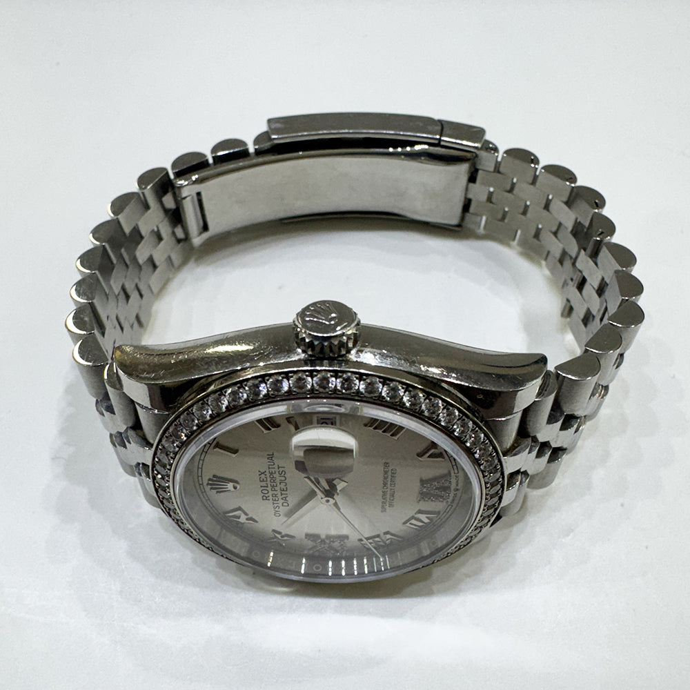 Rolex Datejust 36mm Silver "VI"&"IX" Diamond Dial 126284RBR (2021)