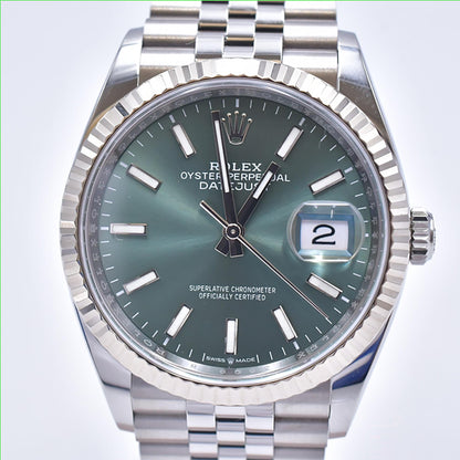 Rolex Datejust 36mm Mint Green Dial 126234 (2023)