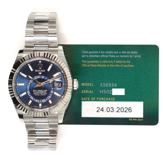 Rolex Sky-Dweller Blue Dial 336934 (2026)