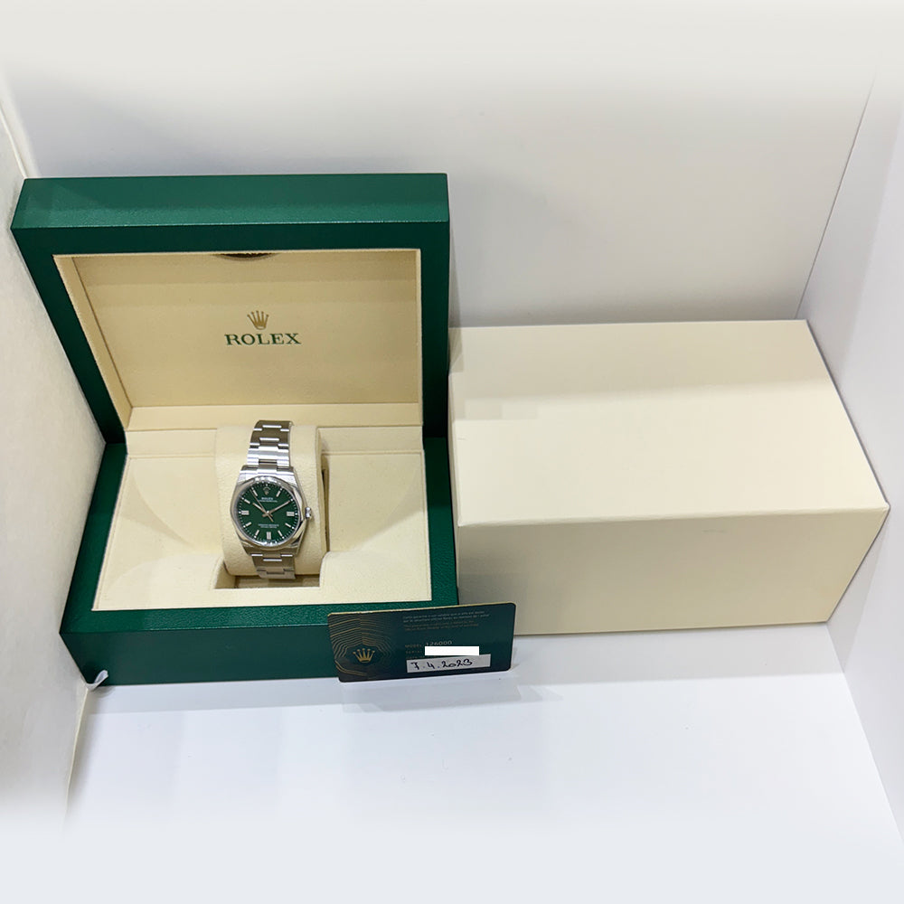 Rolex Oyster Perpetual 36mm Green Dial 126000 (2023)