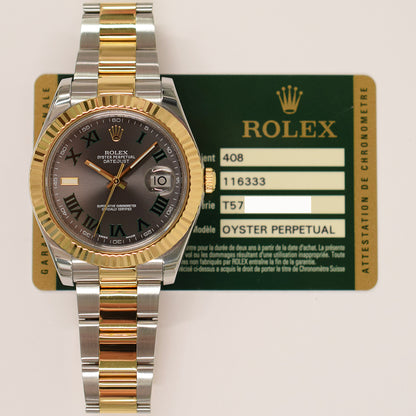 Rolex Datejust II 41mm Wimbledon Dial 116333 (2014)