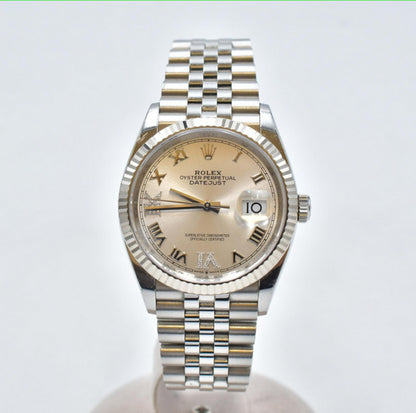 Rolex Datejust 36mm Silver "VI&IX" Diamond Dial 126234 (2020)