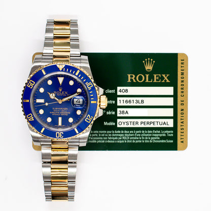 Rolex Submariner Date 40mm Blue Dial 116613LB (2013)