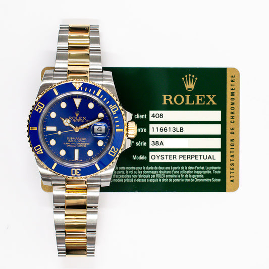 Rolex Submariner Date 40mm Blue Dial 116613LB (2013)