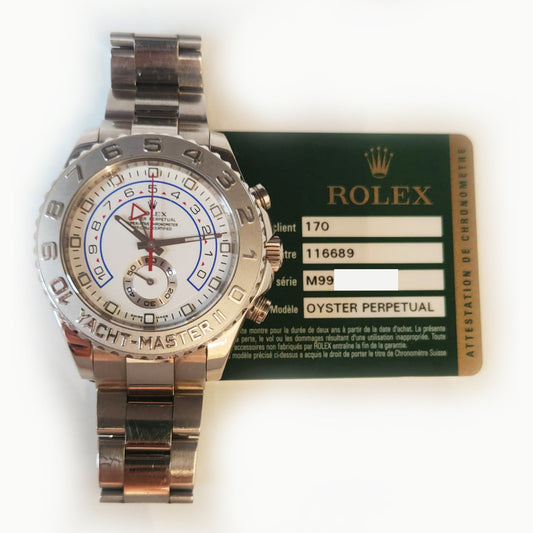 Rolex Yacht-Master II White Dial 116689