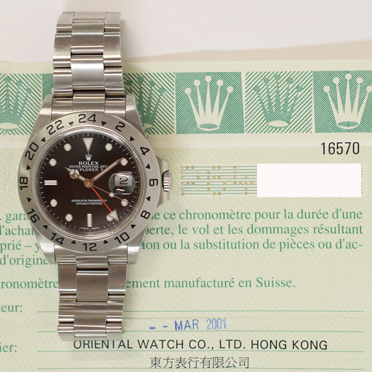 Rolex Explorer II 40mm Black Dial 16570 (2001)