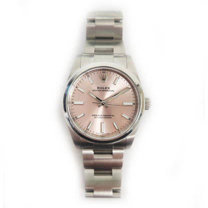 Rolex Oyster Perpetual 34mm Pink Dial 124200