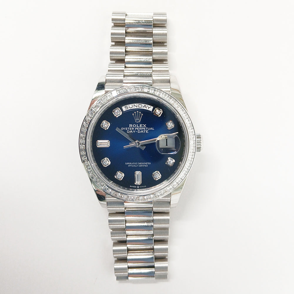 Rolex Day-Date 36mm Blue Diamond Dial 128396TBR (2024)
