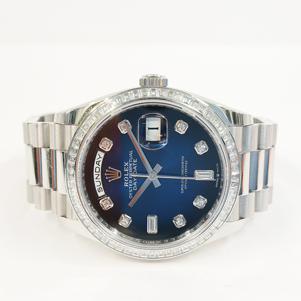 Rolex Day-Date 36mm Blue Diamond Dial 128396TBR (2024)