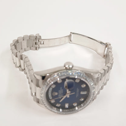 Rolex Day-Date 36mm Blue Diamond Dial 128396TBR (2024)