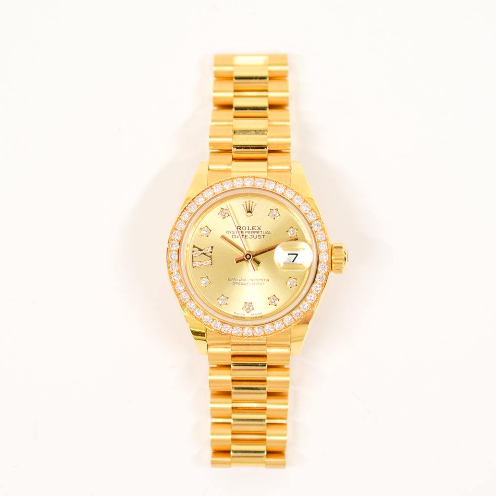 Rolex Datejust 28mm Champagne Star Diamond Dial 279138RBR (2021)