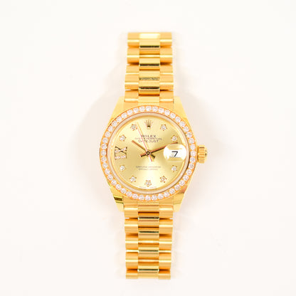 Rolex Datejust 28mm Champagne Star Diamond Dial 279138RBR (2021)