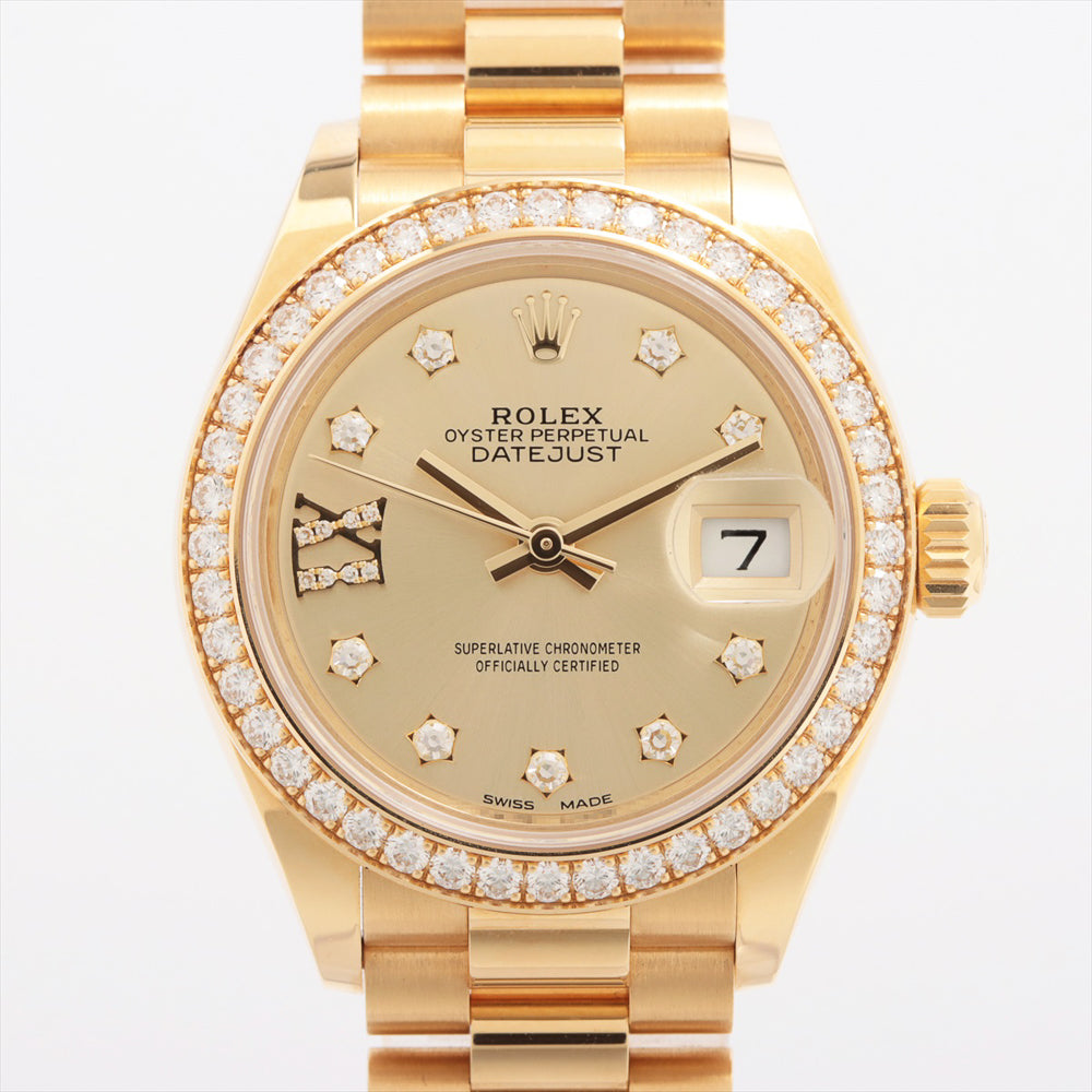 Rolex Datejust 28mm Champagne Star Diamond Dial 279138RBR (2021)