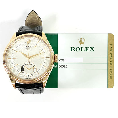 Rolex Cellini Dual Time Silver Dial 50525