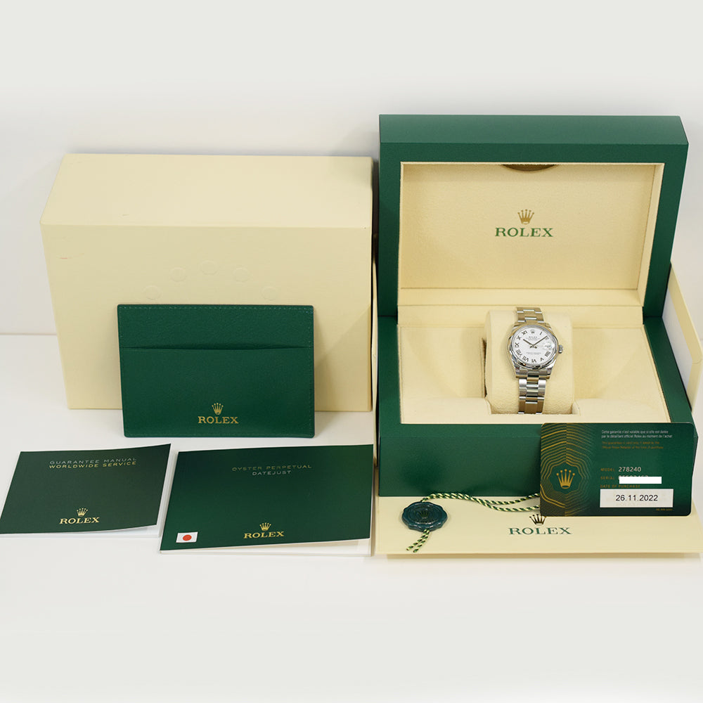 Rolex Datejust 31mm White Roman Dial 278240 (2022)
