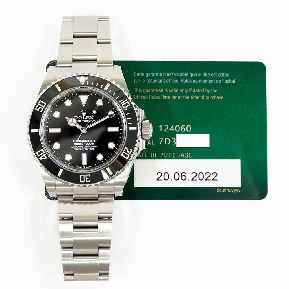 Rolex Submariner No Date 41mm Black Dial 124060 (2022)