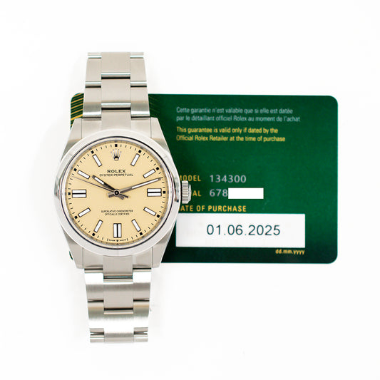 Rolex Oyster Perpetual 41mm Beige Dial 134300 (2025)