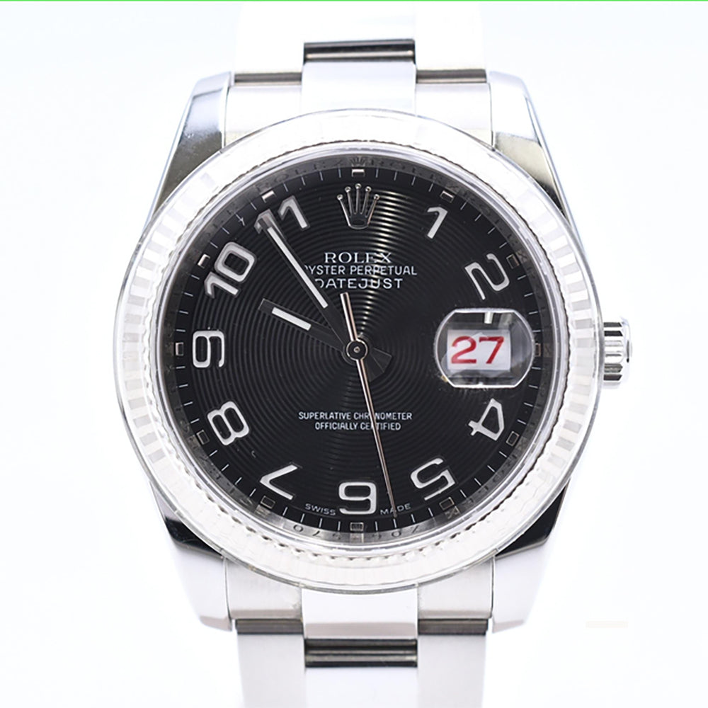 Rolex Datejust 36mm Black Arabic Concentric Dial 116234 (2006)