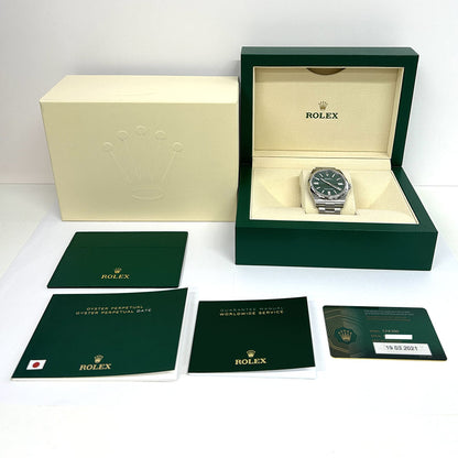 Rolex Oyster Perpetual 41mm Green Dial 124300