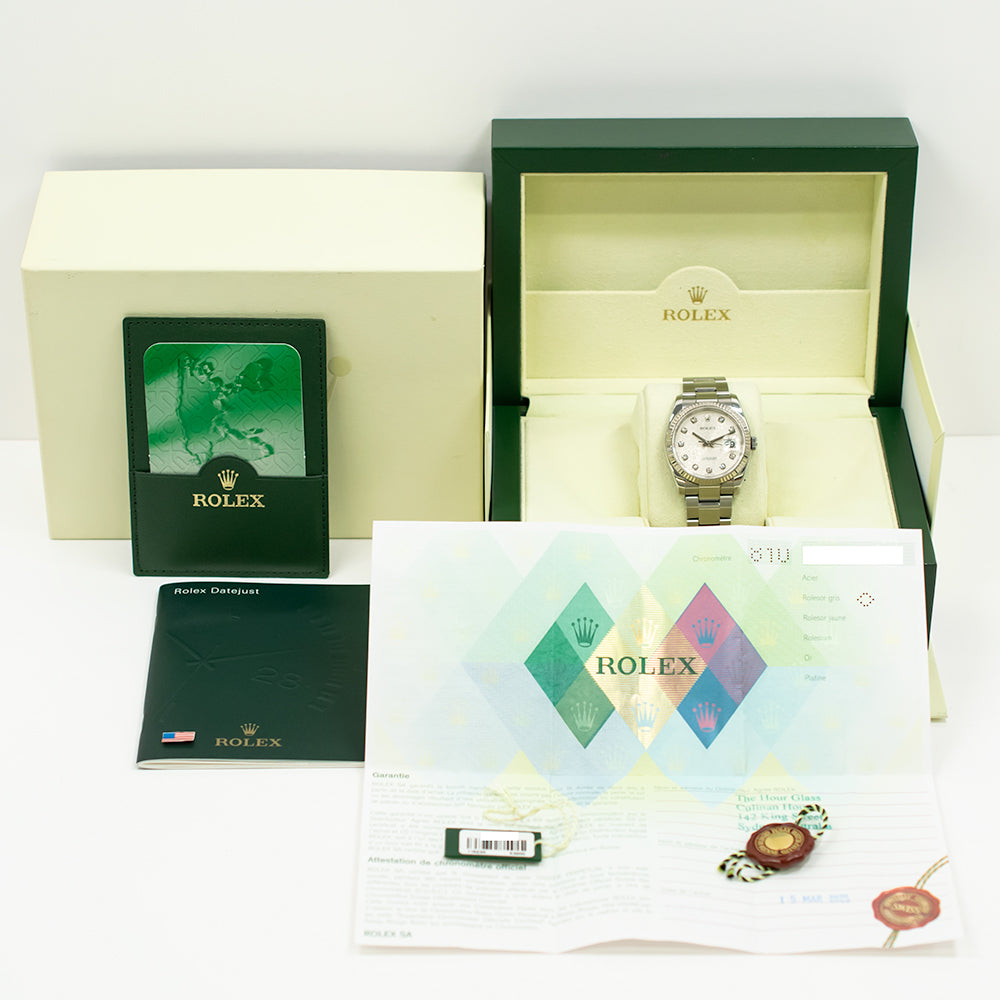 Rolex Datejust 36mm Silver Jubilee Diamond Dial 116234 (2006)
