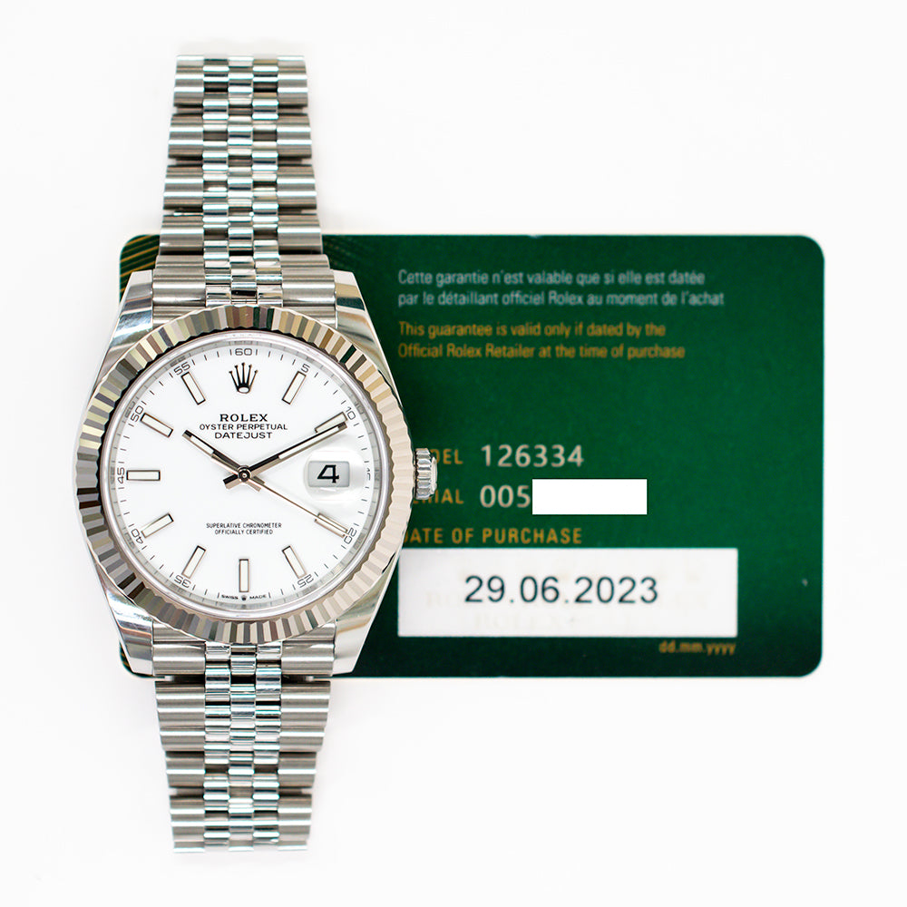 Rolex Datejust 41mm White Dial 126334 (2023)
