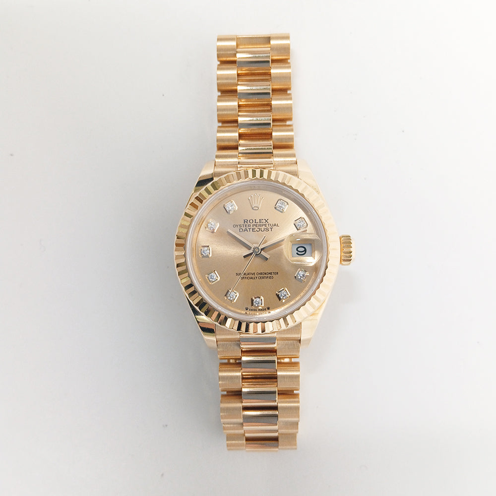 Rolex Datejust 28mm Champagne Diamond Dial 279178G (2022)