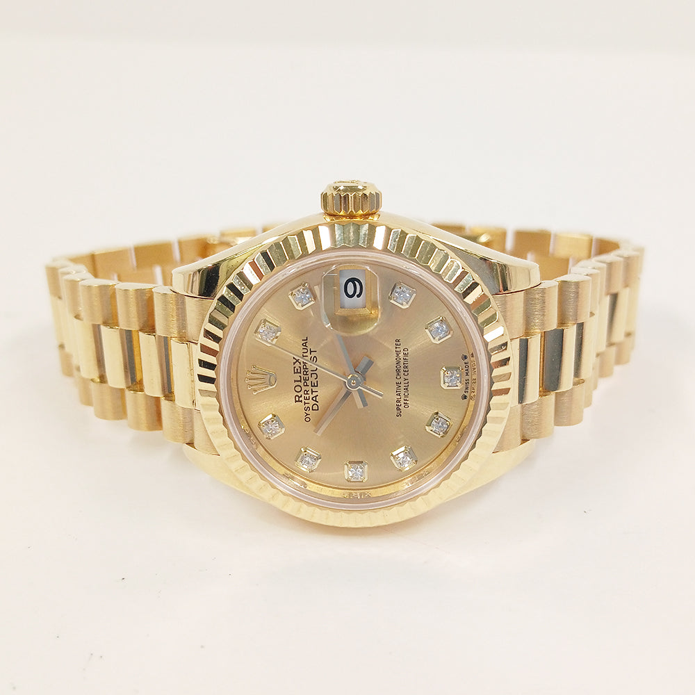 Rolex Datejust 28mm Champagne Diamond Dial 279178G (2022)
