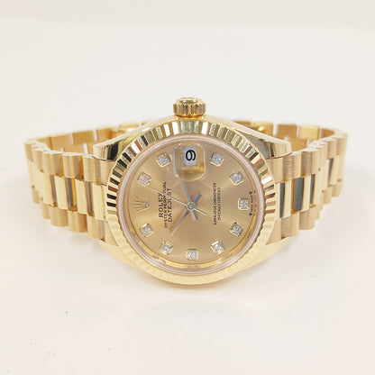 Rolex Datejust 28mm Champagne Diamond Dial 279178G (2022)