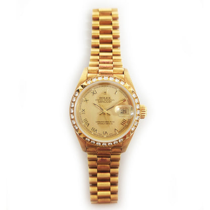 Rolex President Yellow Gold Champagne Roman Dial 69268