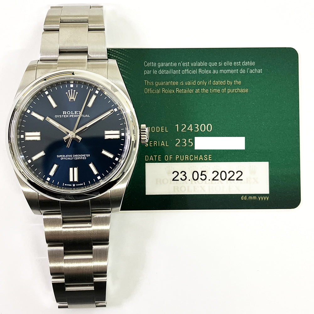 Rolex Oyster Perpetual 41mm Blue Dial 124300