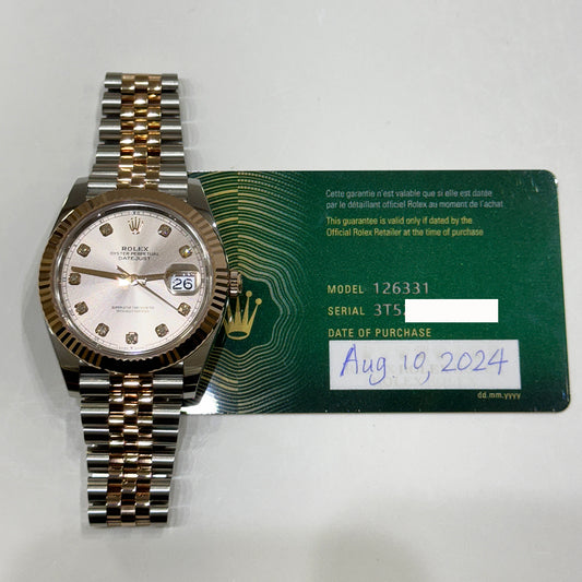 Rolex Datejust 41mm Sundust Diamond Dial 126331 (2024)