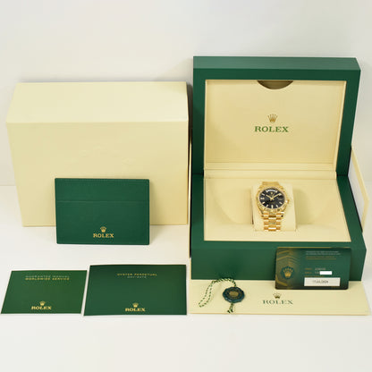 Rolex Day-Date 40mm Black Diamond Dial 228238 (2024)