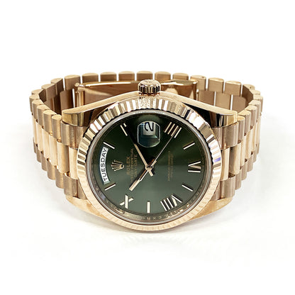 Rolex Day-Date 40mm Green Roman Dial 228235