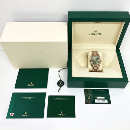 Rolex Day-Date 40mm Green Roman Dial 228235