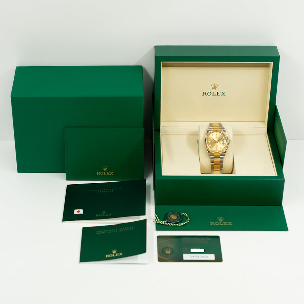 Rolex Datejust 36mm Champagne Diamond Dial 126233G (2025)