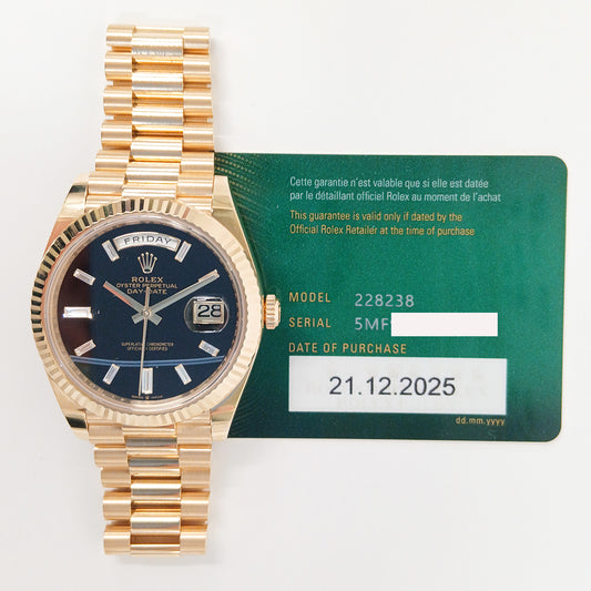 Rolex Day-Date 40mm Onyx Diamond Dial 228238A (2025)