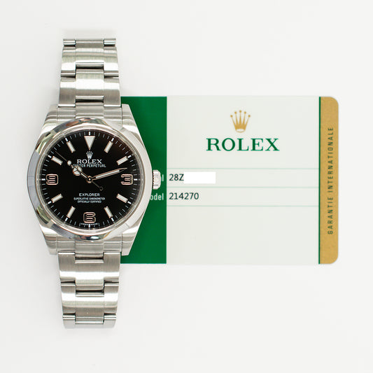 Rolex Explorer 39mm Black Dial 214270 (2015)