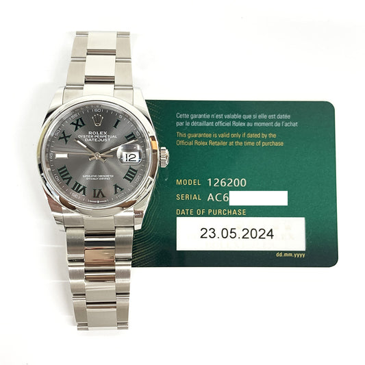 Rolex Datejust 36mm Wimbledon Dial 126200