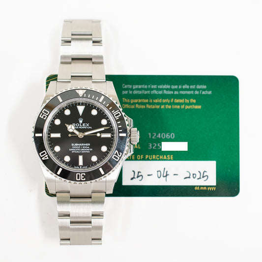 Rolex Submariner No Date 41mm Black Dial 124060 (2025)