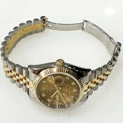 Rolex Datejust 36mm Champagne Jubilee Diamond Dial 116233G (2010)