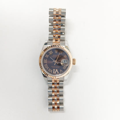 Rolex Datejust 26mm Chocolate Roman "VI" Diamond Dial 179171 (2013)