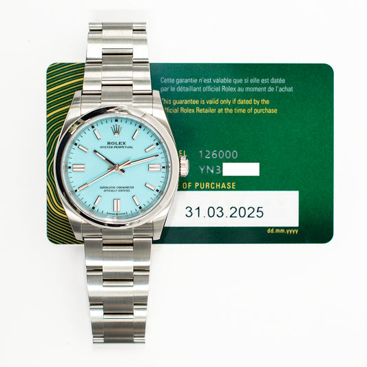 Rolex Oyster Perpetual 36mm Turquoise Dial 126000 (2025)